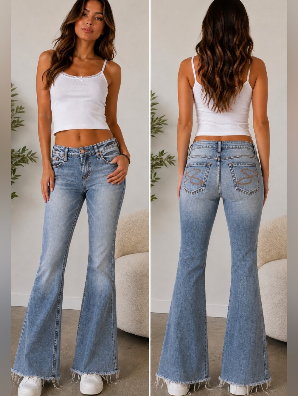 Seven7 Flare Jeans Size 29 Y2K Low Rise Denim